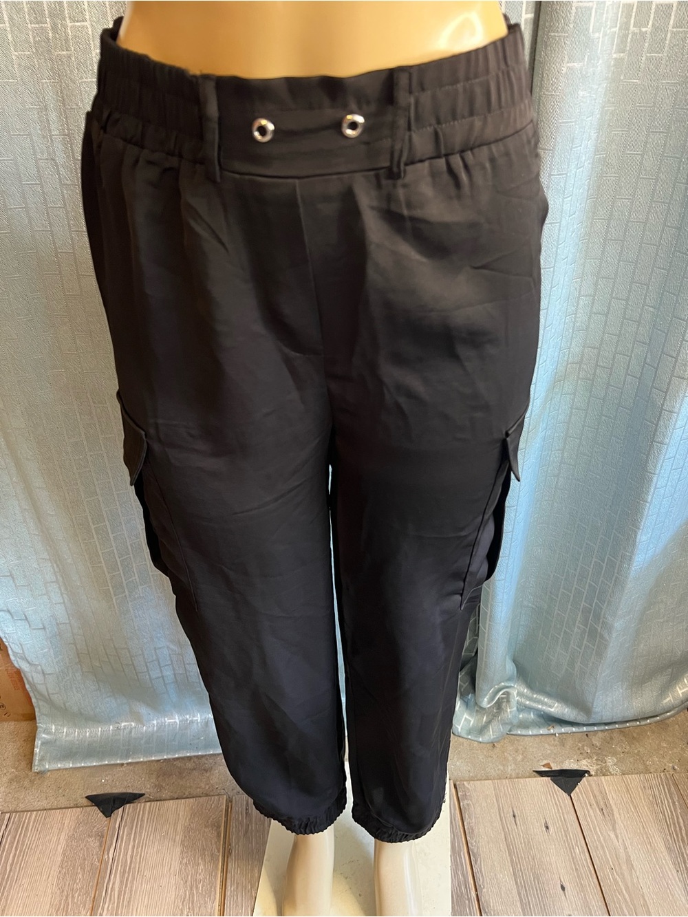Fashion Nova Black women Cargo Joggers